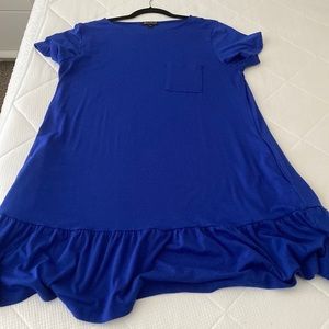 Blue shirt sleeve tshirt like dress